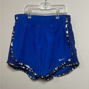 2/$12 Blue and Floral Nike Tempo Shorts Size Small